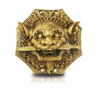 Fortune Ornament Bagua Mirror Feng Shui Leone Lion Bite Spada Specchio Gossip Mirror Animal Head Home Ornamenti Bellissimi Ornamenti Ciondolo Feng Shui Decorazione Fortune Pendulum