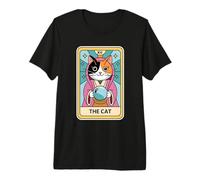 Fortune Teller Calico Cat The Cat Tarocchi Card Maglietta Premium