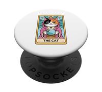Fortune Teller Calico Cat The Cat Tarocchi Card PopSockets PopGrip Adesivo