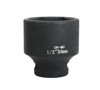 FortuneGlobe bussola 34mm 1/2" 6 pannelli, bussola a urto 1/2 34mm Acciaio Cromo-Molibdeno CR-MO(Black)