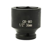 FortuneGlobe bussola 36 mm 1/2" 6 pannelli, bussola a urto 1/2 36mm Acciaio Cromo-Molibdeno CR-MO(Black)