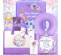 Fortuning's JDS Regalo di compleanno per le donne, regalo di ringraziamento, migliori auguri Get Well Soon, set regalo per donne con cuscino per il collo, coperta soffice, regalo spirituale, regalo di
