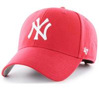 Forty Seven 47 Marca New York Yankees Red MVP Curved Visor Snapback