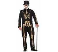 Forum Novelties 78254 - Costume da scheletro formale, taglia torace 100-100 cm