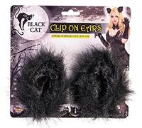 Forum Novelties 78369 Cat clip sulle orecchie, nero, taglia unica