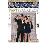 Forum Novelties Tinsel - Fondale con frangia 1,8 m x 2,4 m, colore: Argento