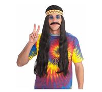 Forum Novelties Woodstock Costume Wig with Headband Black