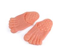 Bristol Novelty MD213 - Set di 1 pantofole jumbo con piedini | 1 paio | carne, taglia unica, adulto, unisex, beige/rosa