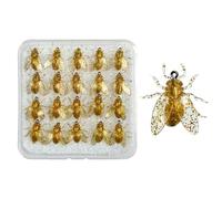 Forut Fly Fishing - Esca per simulata 20 volte con gancio forte, set per angoli di acqua salata, contenitore compatto con diversi stili di insetti, per