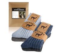 FORVEVO 4 paia calze alpaca da donna 39-42,calze lana uomo,invernali calde con alpaca,termiche in maglia soffice per uso quotidiano, escursioni, trekking(multicolore04)
