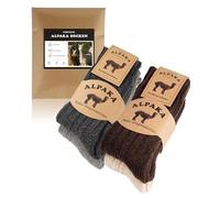 FORVEVO 4 paia calze alpaca da donna 39-42,calze lana uomo,invernali calde con alpaca,termiche in maglia soffice per uso quotidiano, escursioni, trekking(multicolore02)