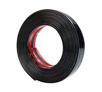 FORVOLWCO 3 Metri Modanatura cromata per Auto, Cornice cromata per Modanatura automobilistica per carrozzeria Porta Finestra Laterale AntiGraffio (autoadesiva) (Color : Black, Size : 25mm(0.98Inch))