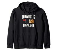 Forward is Forward Funny Lumaca Positive Growth Mindset Citazione Felpa con Cappuccio