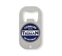 Forward with Truman No Retreat - Apribottiglie in acciaio INOX, colore: Argento