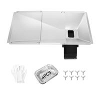 FORYEYC Vassoio raccogli grasso universale, da 60 cm a 80 cm, regolabile, per bruciatori a gas da 3/4/5 (Adjust da 60 a 80 cm)