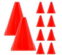FORYNXHWIN 10 Pezzi Coni Stradali 18cm, Coni Calcio, Coni di Marcatori, Coni di Segnalazione, Coni da Allenamento, Cappelli per Sport, Calcio, Bambini, Equitazione e Allenamento per Cani