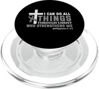 Forza attraverso Cristo Consapevolezza del guerriero del tumore al cervello PopSockets PopGrip per MagSafe