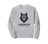 Forza Attraverso la LEALTÀ Wolf Pack Motto Felpa, Unisex per Adulti, Grigio Melange, M