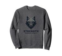 Forza Attraverso la LEALTÀ Wolf Pack Motto Felpa, Unisex per Adulti, Grigio Scuro, S