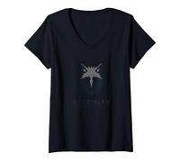 Forza Attraverso la LEALTÀ Wolf Pack Motto Maglietta con Collo a V, Donna, Nero, S