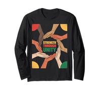 Forza Attraverso l'unità Mani Diverse Uguaglianza Donne Uomini Maglia a Manica