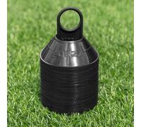 FORZA Coni da Allenamento Mini | Set Cinesini Multisportivi Marcatori Durevoli Piccoli | per Tutti Gli Sport - Pacco da 50 o 1000 (Nero, Pacco da 50)