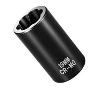 Forza estrattore per dadi sequestrati e danneggiati 1/2", 19 mm | Design antiscivolo per dado bloccato e arrotondato, funziona con chiave a percussione e trapano elettrico con interfacce da 1