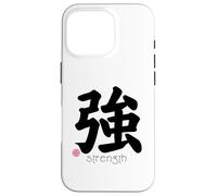 Forza Kanji in Giapponese Lettera Giapponese Simbolo Estetica Custodia per iPhone 16 Pro