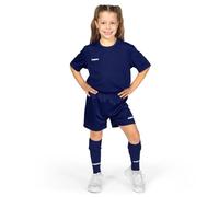 FORZA Kit da Calcio per Bambini | Set Completo | Maglia, Pantaloncini e Calze - Bambini & Bambine (Blu Marino, 5-6 Anni)