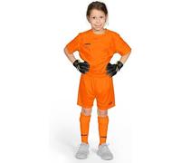 FORZA Kit Portiere A Maniche Corte per Bambini - Set Completo Unisex Junior con Maglia, Pantaloncini E Calze [5-14 Anni] | Leggero & Traspirante (Arancione Fluorescente, 7-8 Anni)