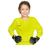 FORZA Maglia da Calcio per Portieri Bambini | Maglietta A Maniche Lunghe Ad Asciugatura Veloce E Tessuto Traspirante - dai 5 Ai 14 Anni (Giallo Fluorescente, 7-8 Anni)