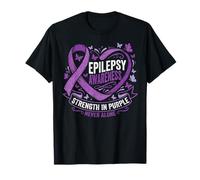 Forza nelle Farfalle Viola per la consapevolezza dell'epilessia Maglietta