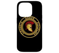 Forza Onore Disciplina Combattente Soldato Spartan Spada Custodia per iPhone 14 Pro