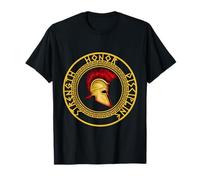 Forza Onore Disciplina Spartan Casco Troiano Gladiatore Maglietta