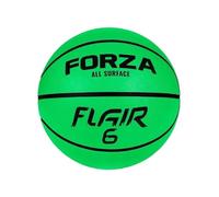 FORZA Pallone Da Basket in Gomma Flair | Palla Da Pallacanestro Resistente | Taglia 3,5, 6 & 7 | Eccellente Grip | Utilizzo Indoot & Outdoor (Misura 6 | Verde, Pacco Da 1)