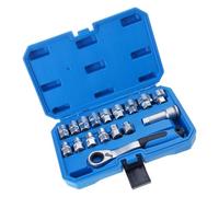 Forza Pass Through Socket Set Design bidirezionale con 12 denti Ratcheting Storage Case per Auto Repair Use Search Engine Metal