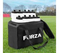 FORZA Set 10 borracce D'acqua & Borsa | 9 Colori - Borraccia Sportiva (Bianco)