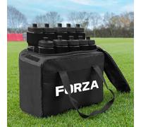 FORZA Set 10 borracce D'acqua & Borsa | 9 Colori - Borraccia Sportiva (Nero)