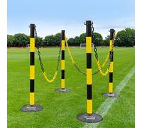 FORZA Set di Transenne E Catene - Spuntone alla Base | in 5 Colori | 6mm o 8 mm (8mm, Nero & Giallo)