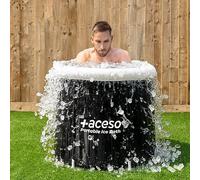 FORZA Vasca Ghiaccio Portatile per Atleti | Ideale per Il Recupero E Prestazione | con Coperchio E Copertura | Immersione Terapia Acqua Fredda [capacità 370L]
