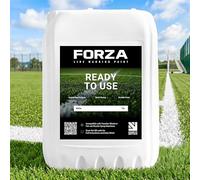 FORZA Vernice Linee Campo Erba [10L | 15KG] | Bianca Alta Visibilità, Rapida Asciugatura, Resistente | Per Traccialinee Wheel-to-Wheel - 1, 3 o 5 Confezioni