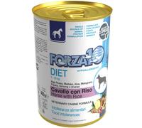Forza10 Diet Patè monoproteico per cani 400 gr - Cavallo e Riso - Umido Monoproteico Cane - 1° ORDINE? scegli lo sconto BZR5 / BZR20 + 200 punti fedeltà