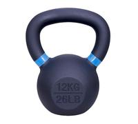 ForzaFit Kettlebell in ghisa con marcatura a colori - Nero - Manubrio a sfera Peso in ghisa - Vari pesi (i) 12 kg)