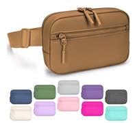FORZAROCKET Marsupio Essential con tracolla lunga 177,8 cm e tasca frontale con cerniera, borsa a tracolla con tracolla estesa, marsupio per donne e uomini, Caramello, Extra Plus Size, Marsupio