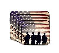 Forze armate Day American Pattern Laptop Case 13 pollice Manicotto Portatile Del Computer Portatile Antiurto Moda Laptop Bag per Le Donne Degli Uomini Valigetta Del Computer Portatile
