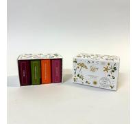Forziere di 4 Saponi Naturali Campi di Ibiza, Verbena Limone, Mandarino, Fico e Cedro, Saponi Vegetali all'Olio di Oliva e Cocco - Senza Olio di Palma, Senza Parabeni, 4 x 100 g