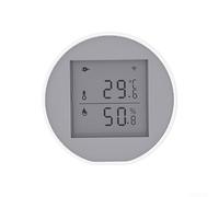 ForZigbee, monitor wireless per climatizzatore Zigbee, con schermo LCD per integrazione con app Smart Life e opzioni di alimentazione doppia, finitura bianca