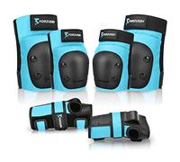 Forzueby Ginocchiere e gomitiere per adulti e bambini, set di protezioni 6 in 1 per pattinaggio, skateboard, scooter, BMX, ecc.