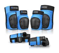 Forzueby Ginocchiere Gomitiere Protezioni per i Polsi 6 in 1 per Adulti/Bambini Set di Protezioni per Pattinaggio a Rotelle in Linea Skateboarding Scooter BMX ECC.