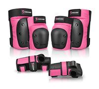 Forzueby Ginocchiere Gomitiere Protezioni per i Polsi 6 in 1 per Adulti/Bambini Set di Protezioni per Pattinaggio a Rotelle in Linea Skateboarding Scooter BMX ECC.